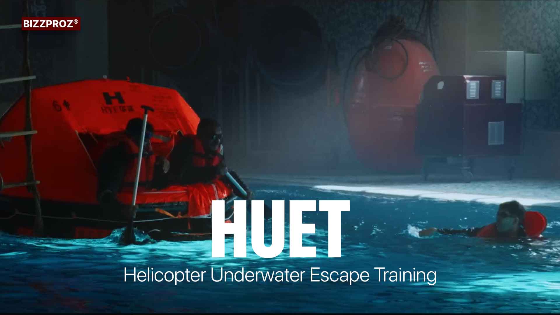 Helicopter Underwater Escape Training ساخت تیزر صنعتی BIZZPROZ اهواز مناطق نفتخیز جنوب
